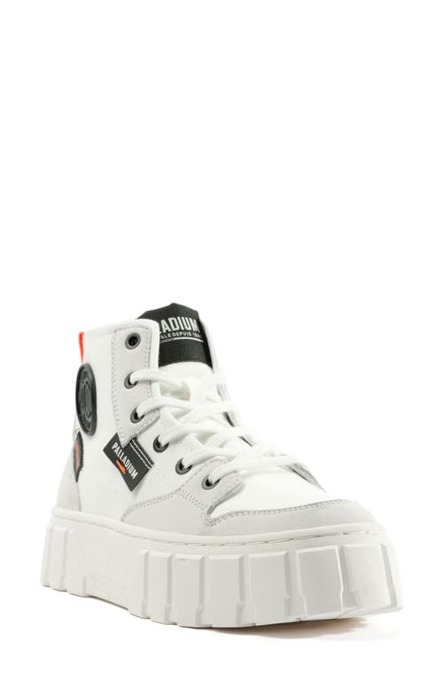 Palladium Pallatower High Top Platform Sneaker in Star White 