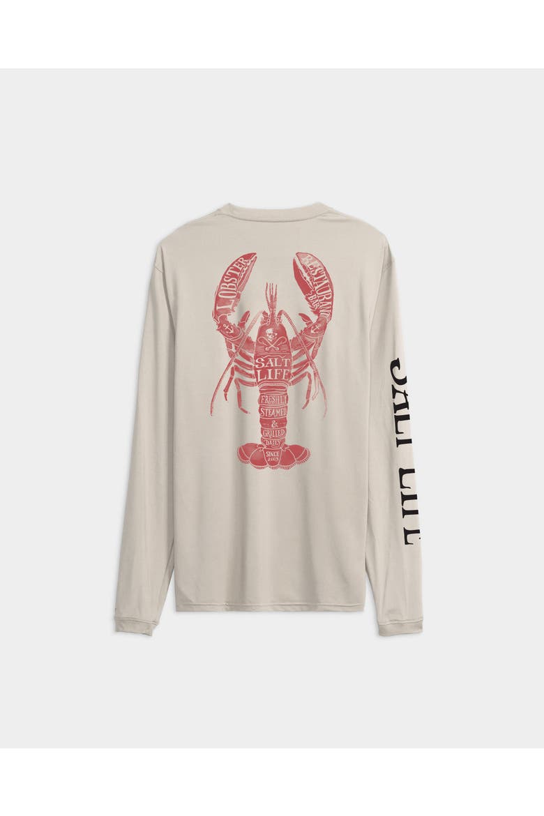 Lobster Bar Long Sleeve SLX Performance Tee, Alternate, color, Chalk