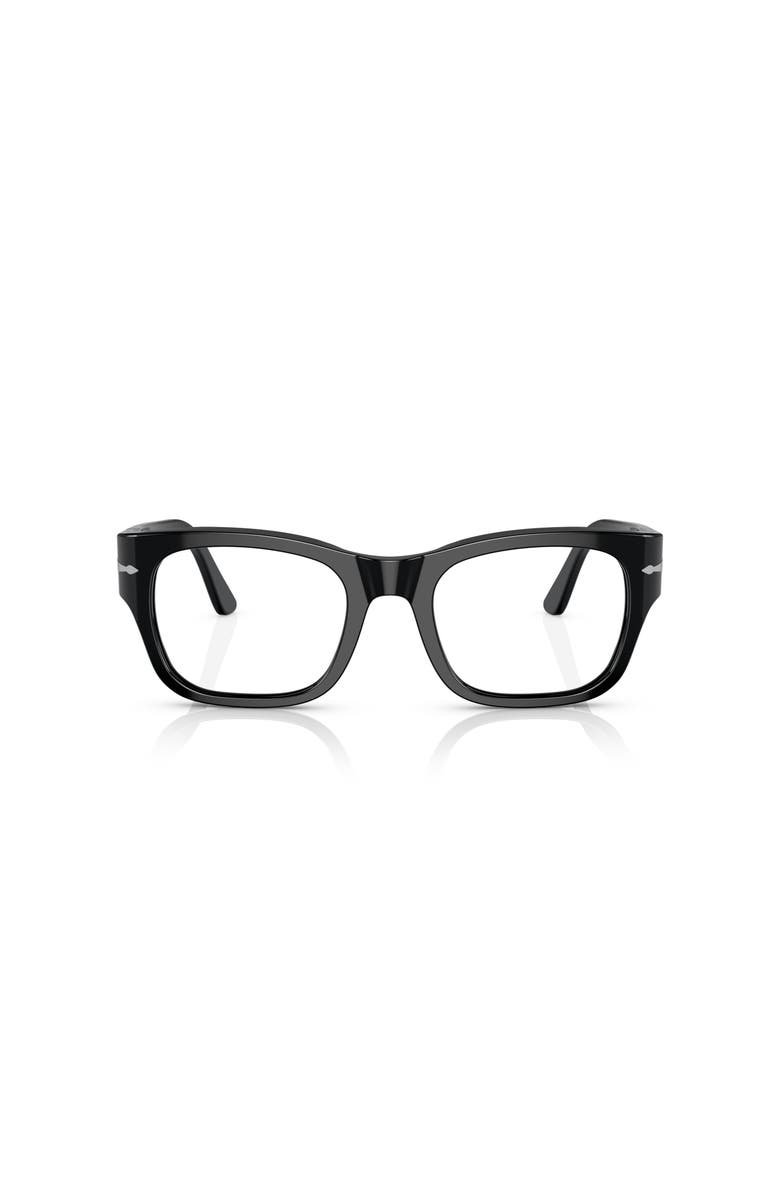 Persol 50mm Rectangle optical glasses, Alternate, color, Black