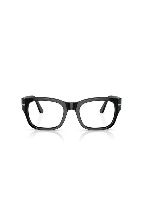 Persol 50mm Rectangle Optical Glasses In Black