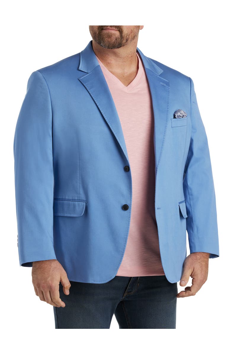Oak Hill by DXL Big & Tall Floral-Lined Sport Coat, Alternate, color, Blue
