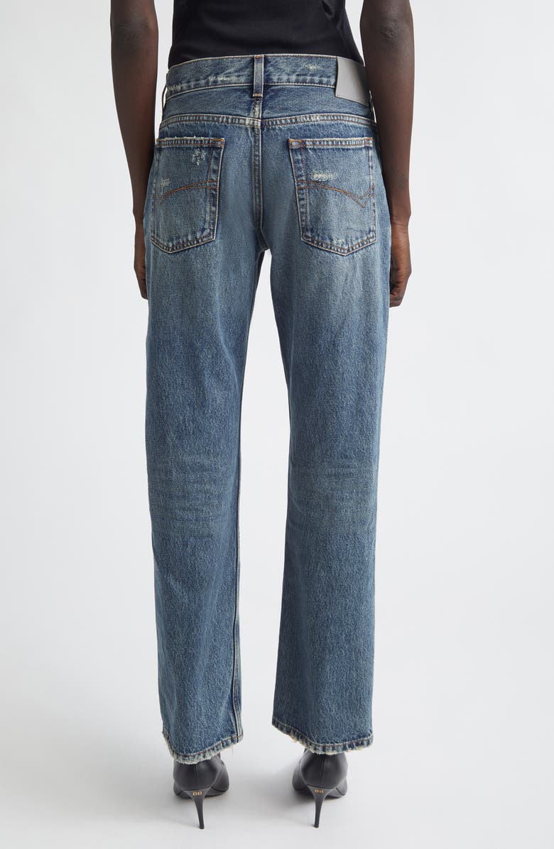 Balenciaga Regular Fit Distressed Jeans, Alternate, color, 4129 Dirty Vintage Blue