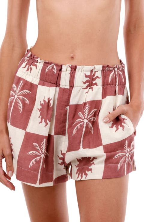 Sunrise Palm Vento Cover-Up Shorts