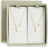 Chelsea28 Set of 2 Demi Fine Mommy & Me Heart Pendant Necklaces