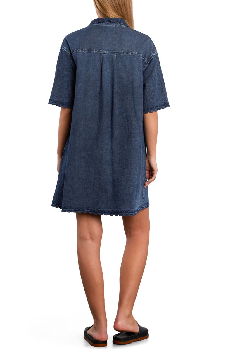 Wash Lab Denim Wanderbloom Denim Shirtdress, Alternate, color, Petal Dream