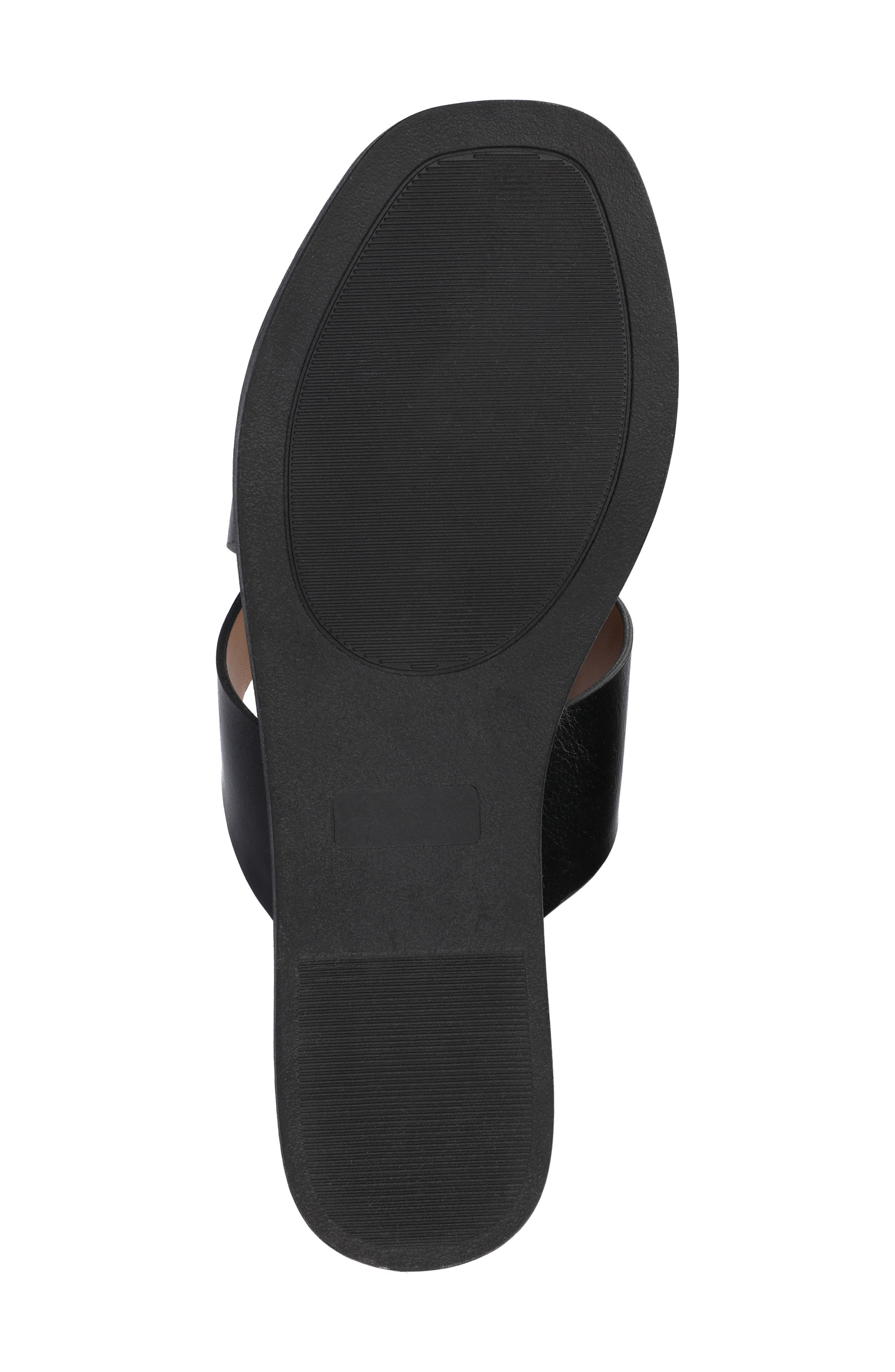 Journee Collection Prizzie Flat Slide Sandal, Alternate, color, Black Prizzie