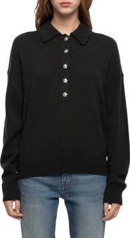 Zadig & Voltaire Soula Cashmere Polo Sweater