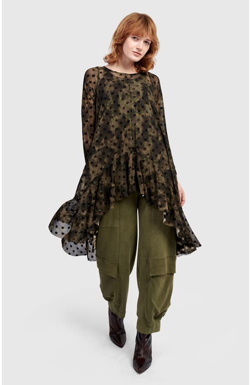 Alembika Clover Mesh Tunic In Green