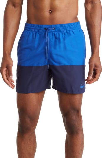Colorblock Drawstring Volley Shorts
