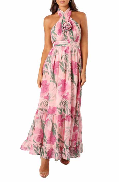 Petal & Pup Lennon Floral Halter Gown