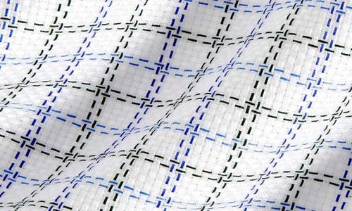 David Donahue Regular Fit Windowpane Print Cotton Dress Shirt In Multi