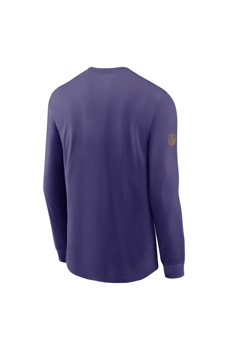 Nike Men's Nike Purple Baltimore Ravens Sideline Performance Long Sleeve T-Shirt, Alternate, color, Purple
