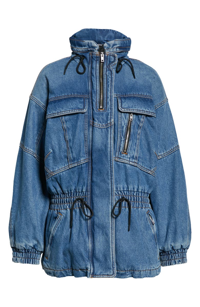 Alexander Wang Oversize Cotton Denim Field Jacket, Alternate, color, 