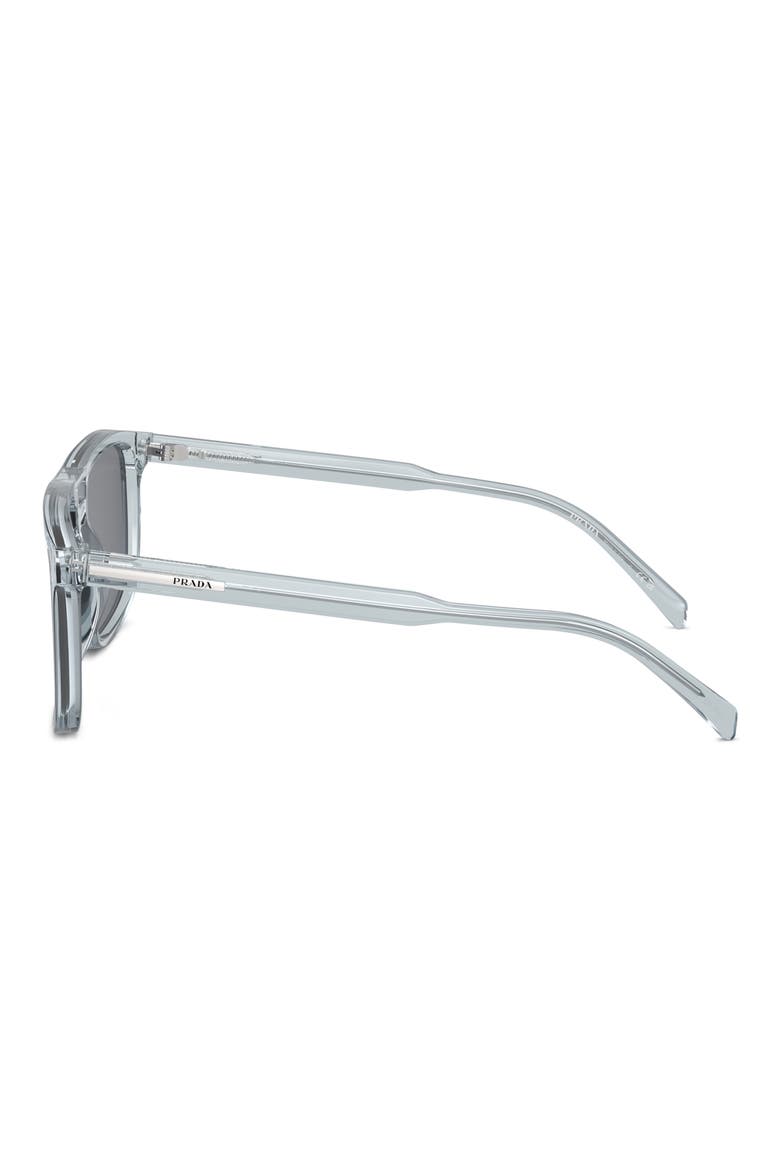 58mm Rectangular Sunglasses, Alternate, color, SILVER