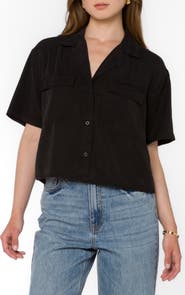 VELVET HEART Lenora Utility Cropped Shirt