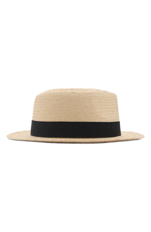 Mango Woven Straw Fedora In Neutral
