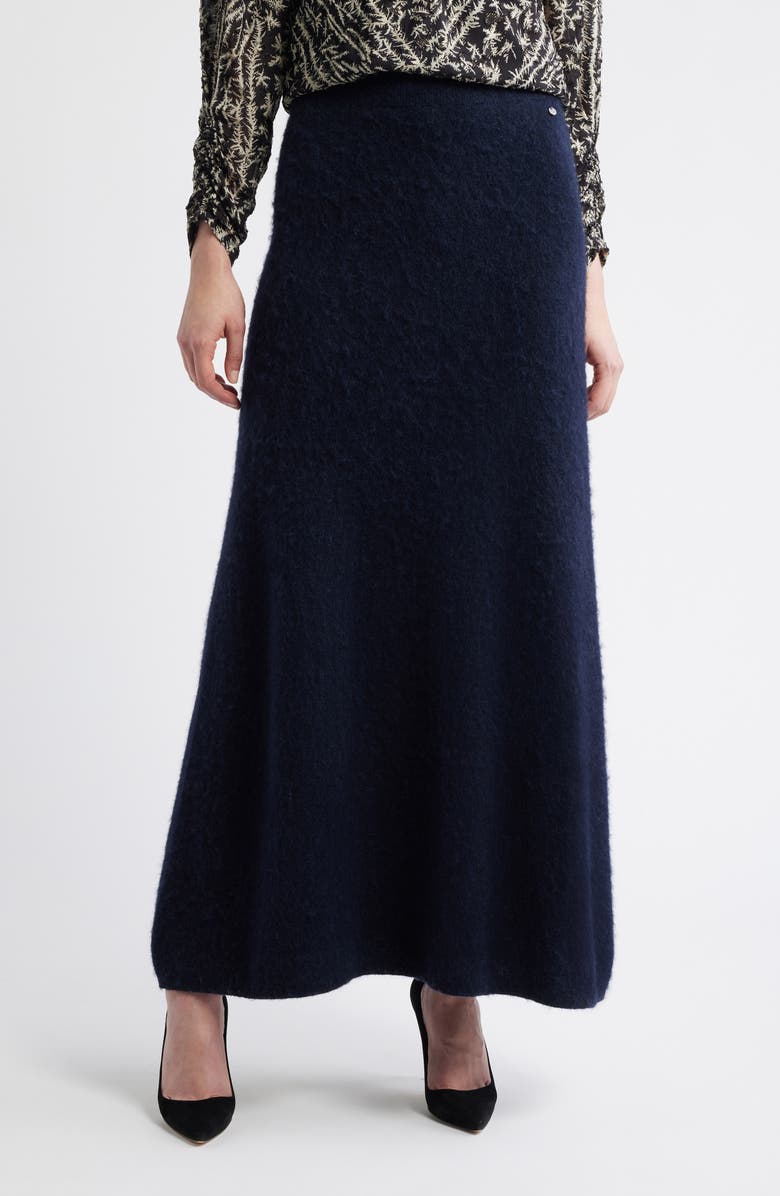 BOSS Orange Fici Maxi Skirt, Main, color, Dark Blue
