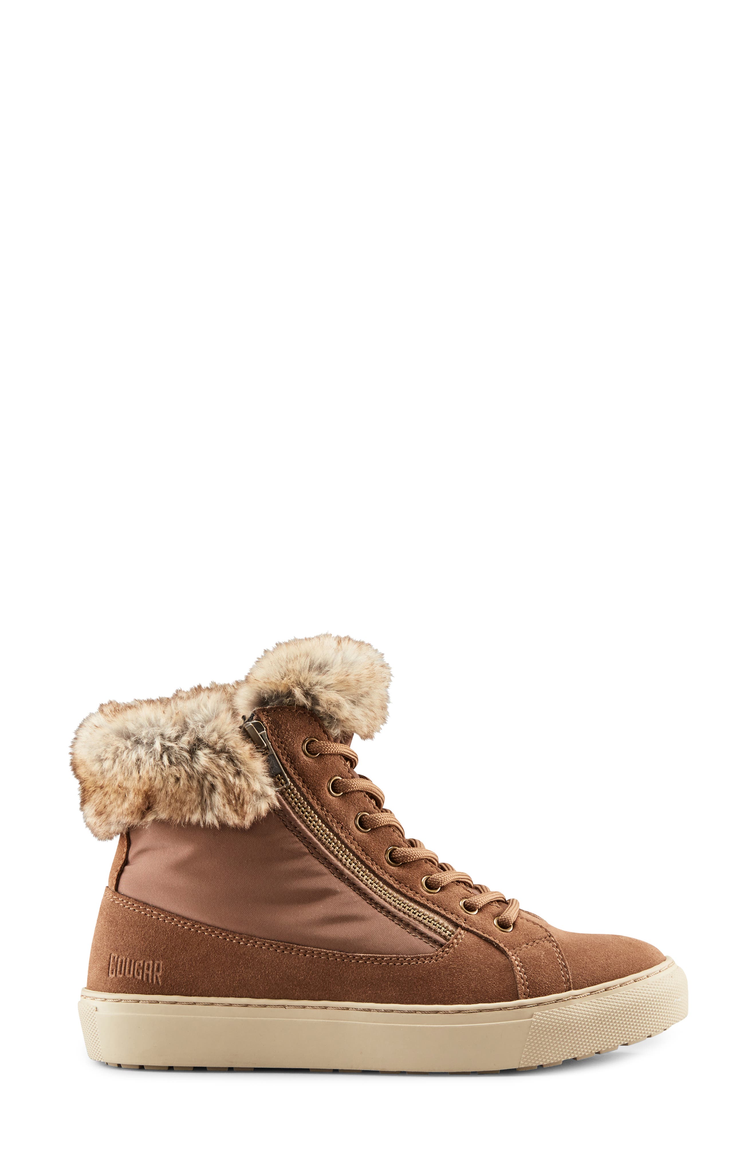 Dubliner Faux Fur Trim Waterproof Bootie, Alternate, color, DRAFT
