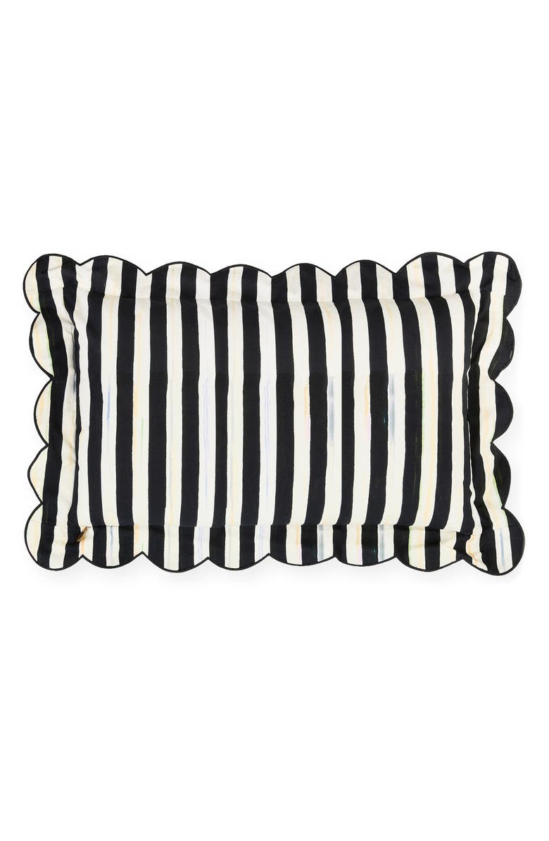 MACKENZIE CHILDS Courtly Check Reversible Scallop Lumbar Pillow, Alternate, color, Black