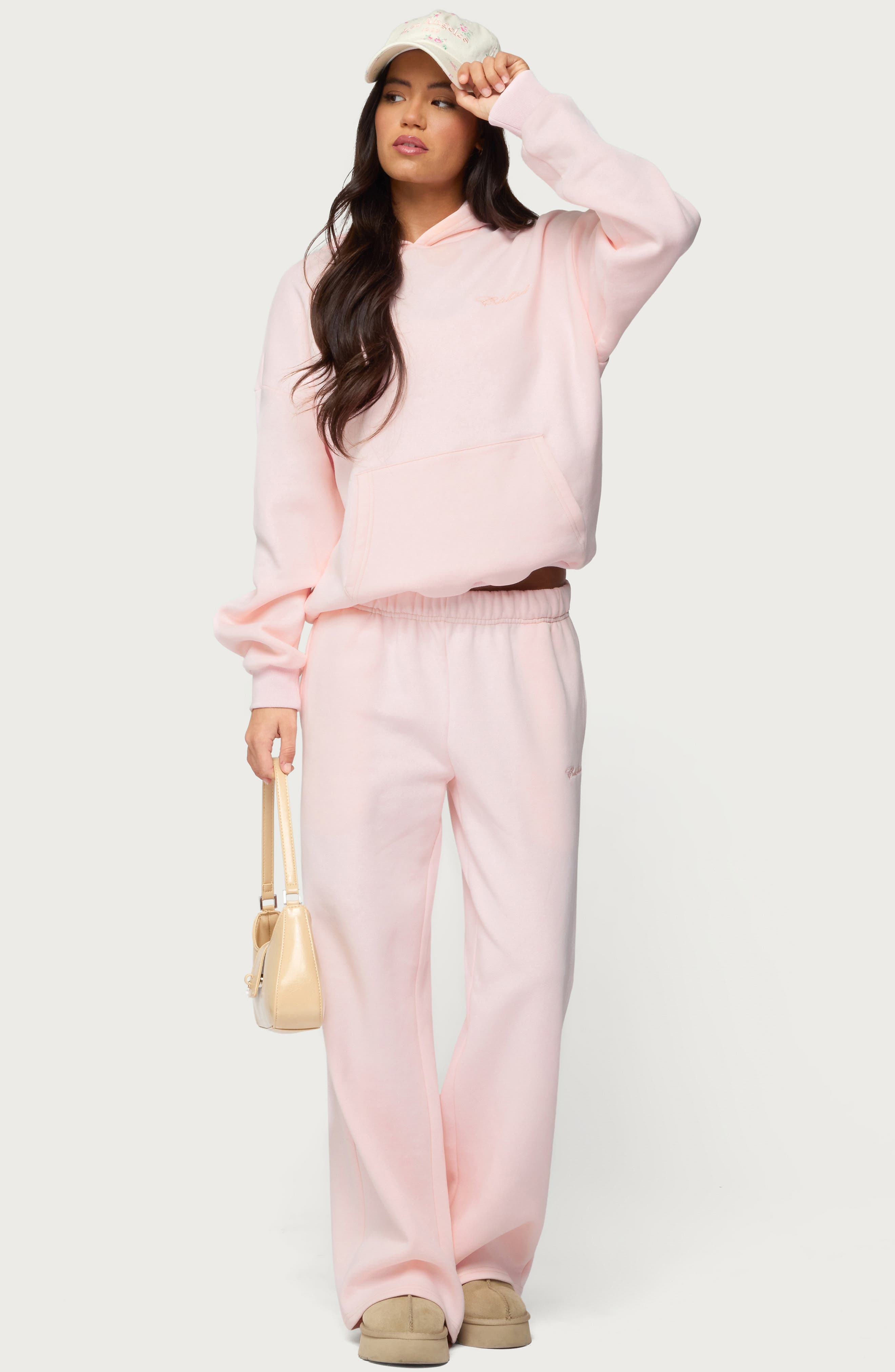 Женские брюки EDIKTED Basic Girl Wide Leg Sweatpants — фото 5