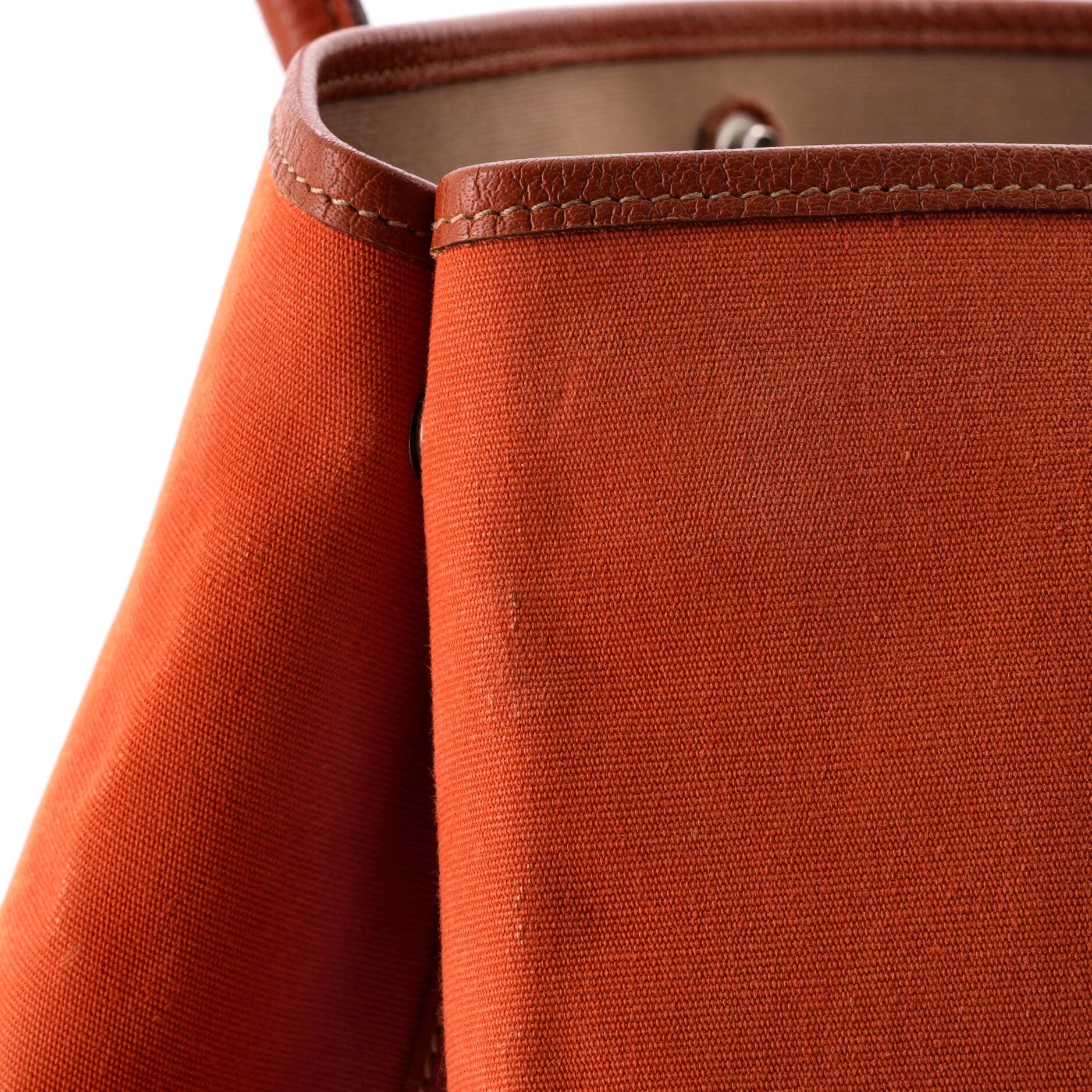 Pre-Owned Hermes Garden Party Tote Toile and Leather 36, Alternate, color, Potiron