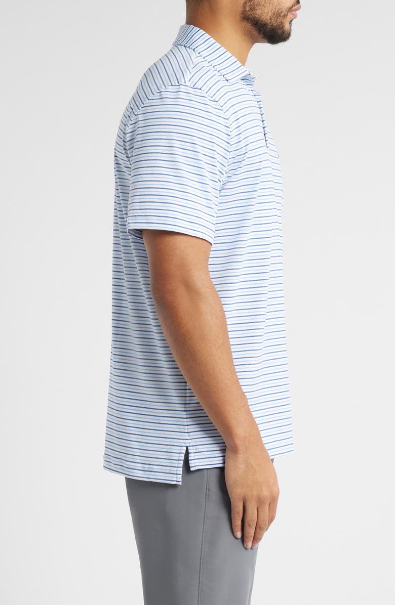 vineyard vines Bradley Stripe Sankaty Polo, Alternate, color, White/ Moon/ Oc Brz