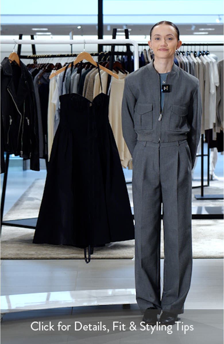 Halter Neck Corset Bodice Cotton Dress, sales video thumbnail