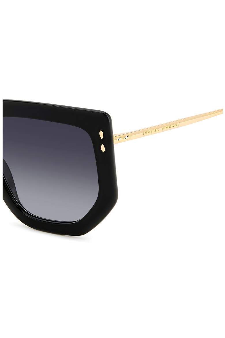 55mm Gradient Cat Eye Sunglasses, Alternate, color, BLACK GOLD/ GREY SHADED