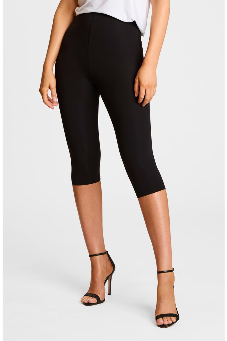 Neoprene Capri Pants, Main, color, BLACK