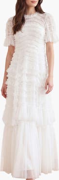 Needle & Thread Valentine Ruffle Maxi Gown