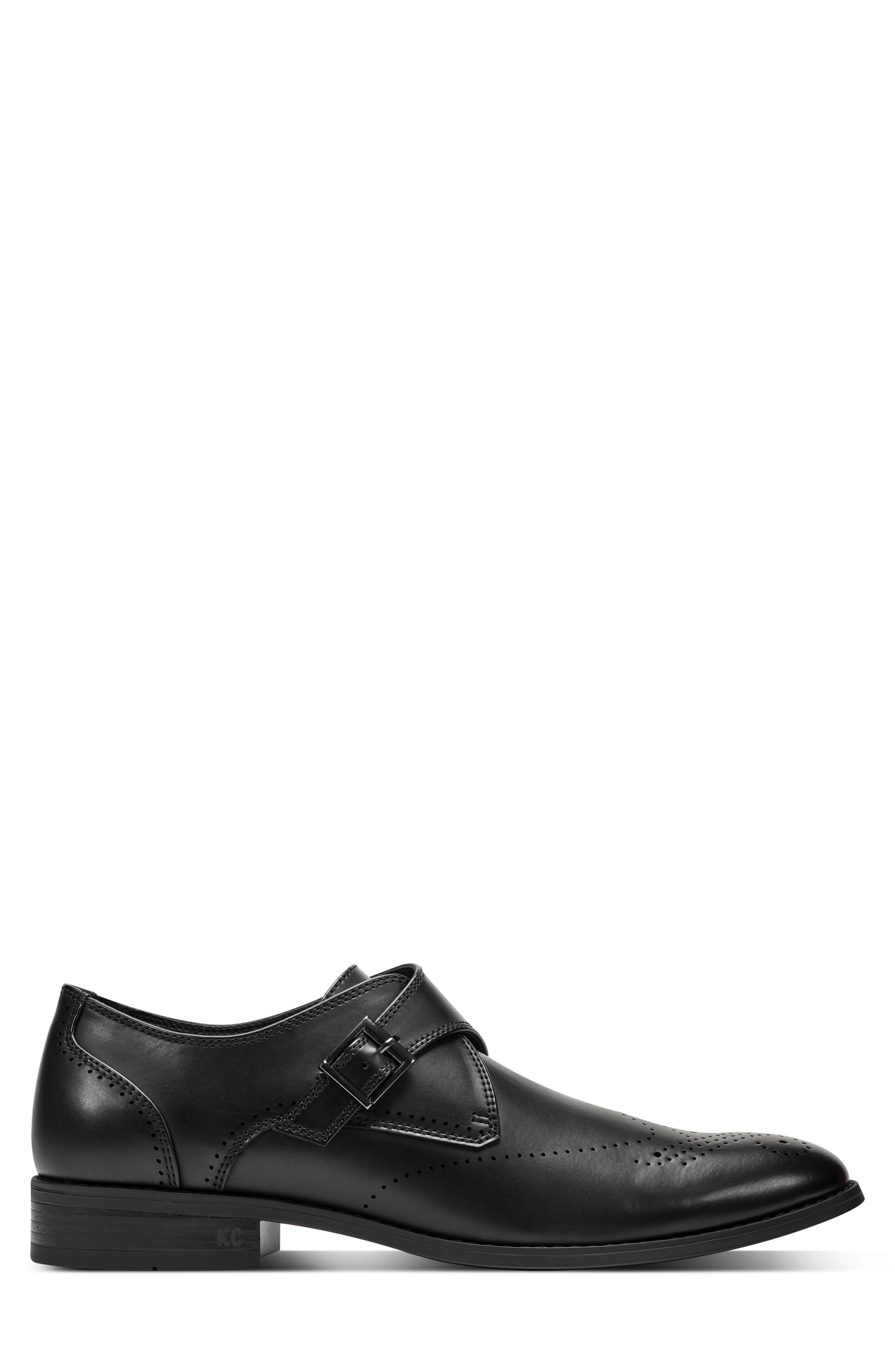 Kenneth Cole Reaction Cheer One Buckle Monk Shoe, Alternate, color, Black