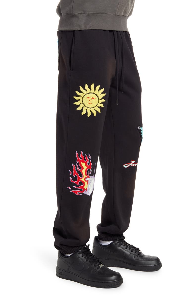 JUNGLES Life Death Rebirth Sweatpants, Alternate, color, Black
