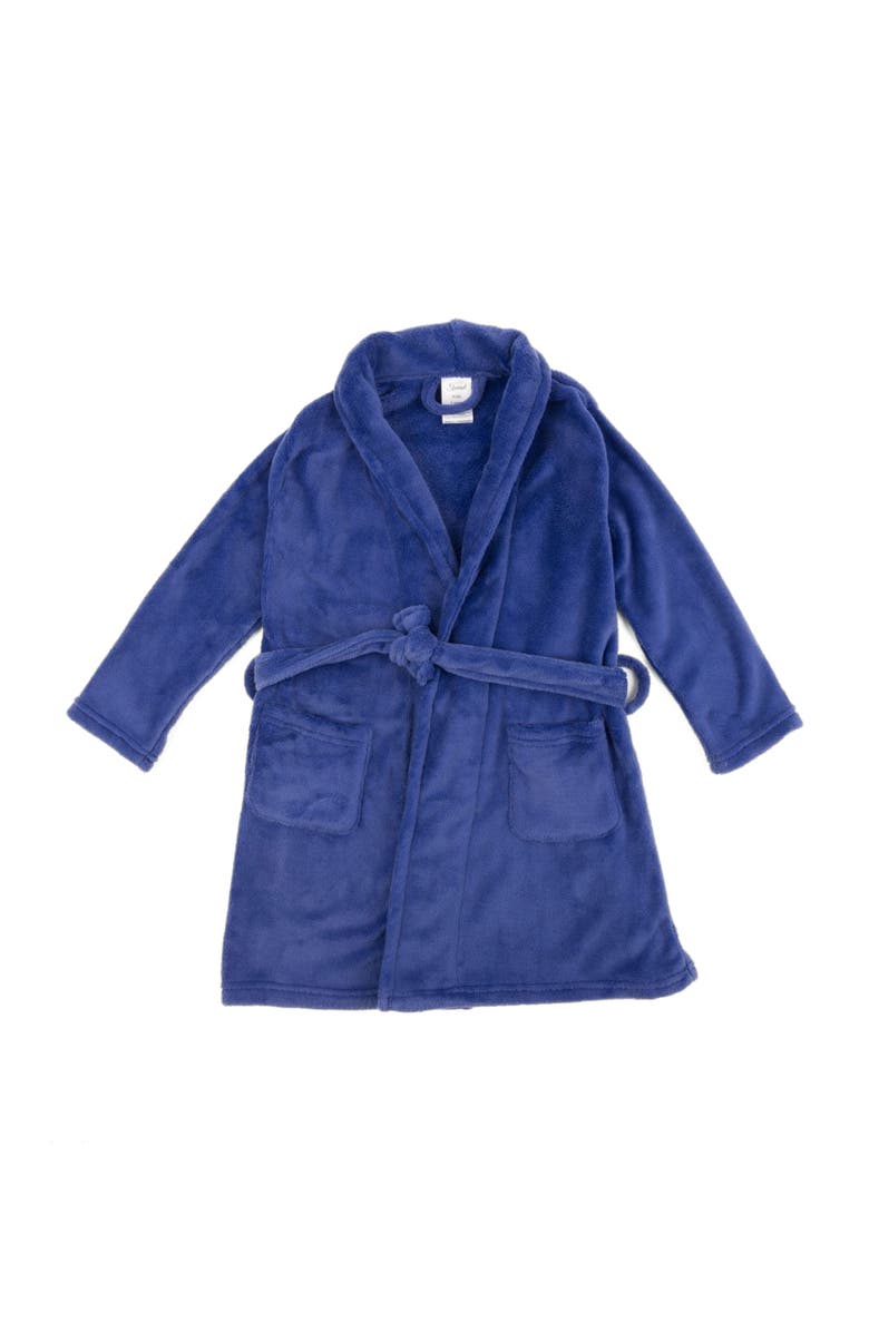 Leveret Kids Fleece Robe, Shawl Collar, Solid Colors, Alternate, color, Royal Blue