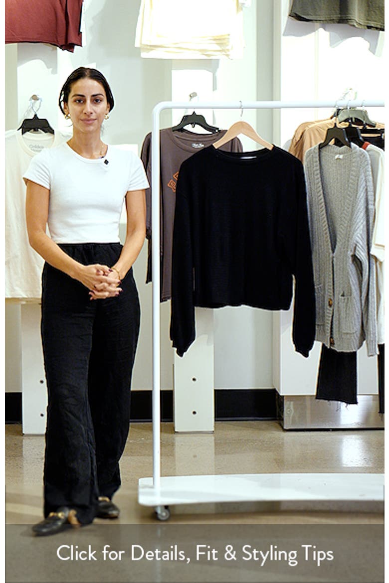 Blouson Sleeve Waffle Knit Top video