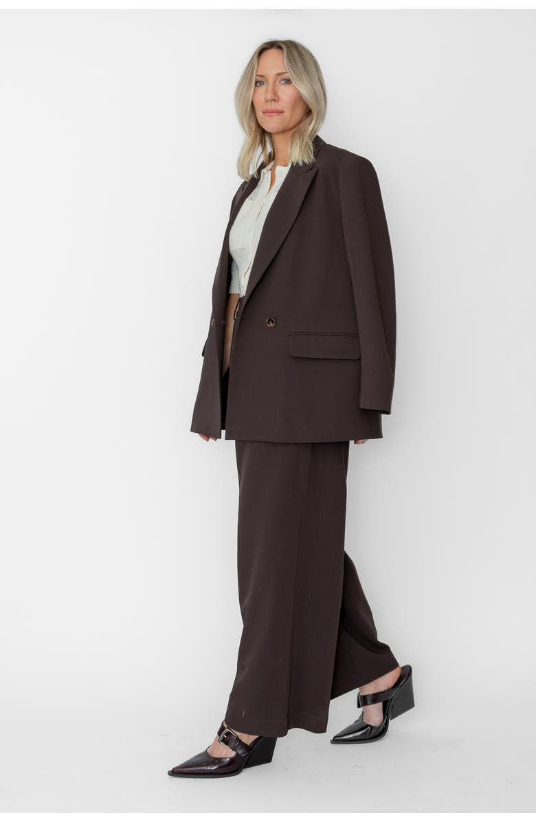 West Of Laurence Blazer, Alternate, color, Chocolate