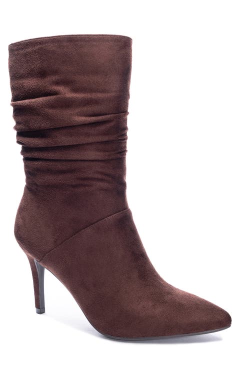 Rave-Up Ruched Shaft Stiletto Boot (Women)