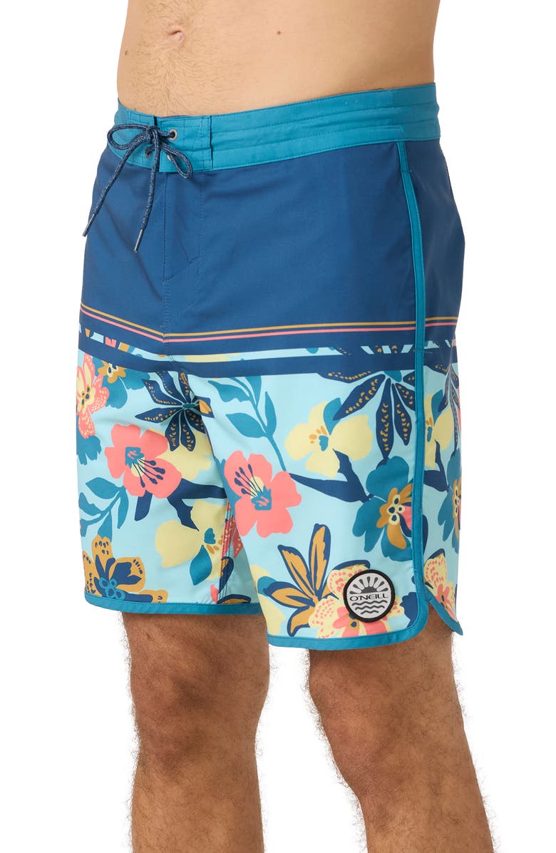O'Neill Cruzer Scallop Swim Trunks, Alternate, color, Indigo
