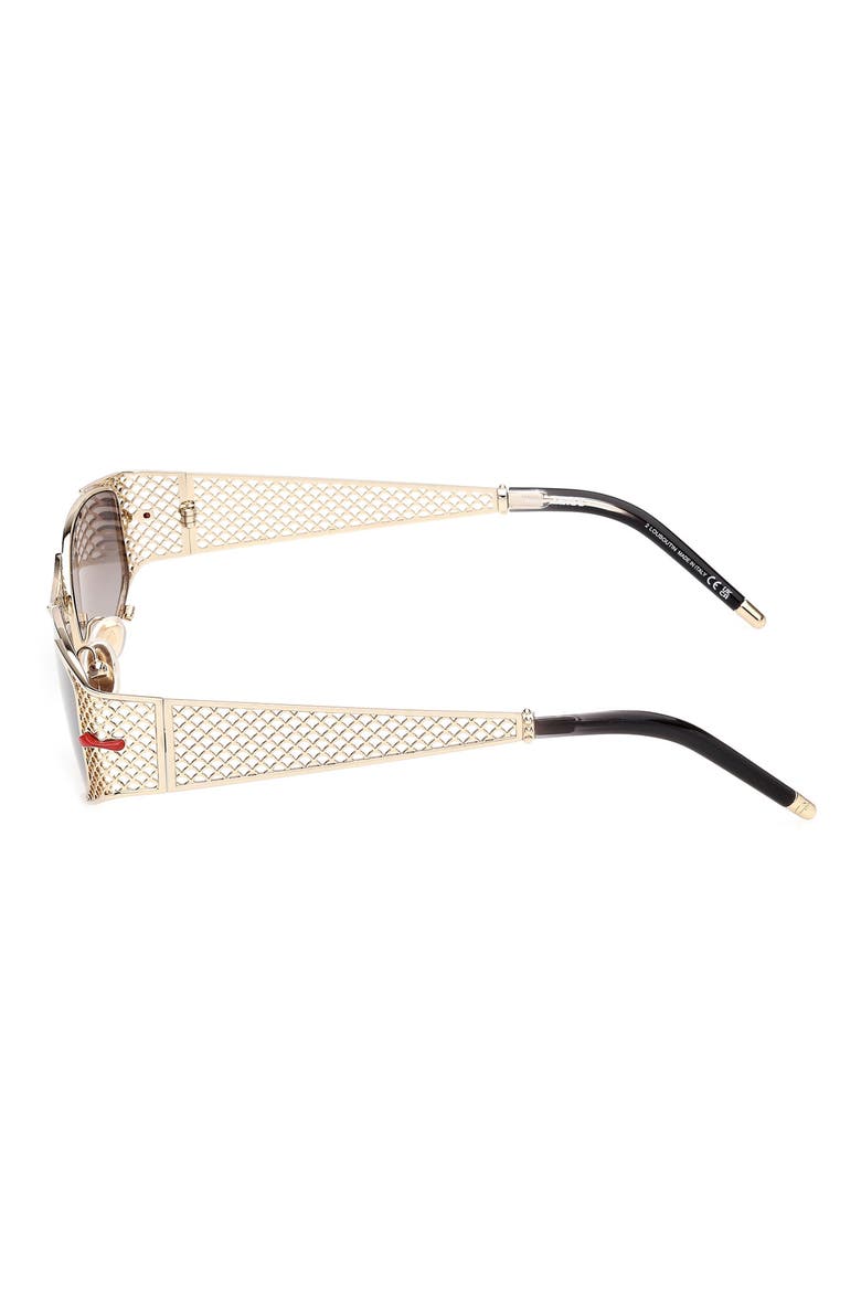 55mm Gradient Oval Sunglasses, Alternate, color, GOLD / CRYSTAL BLACK / ZEISS