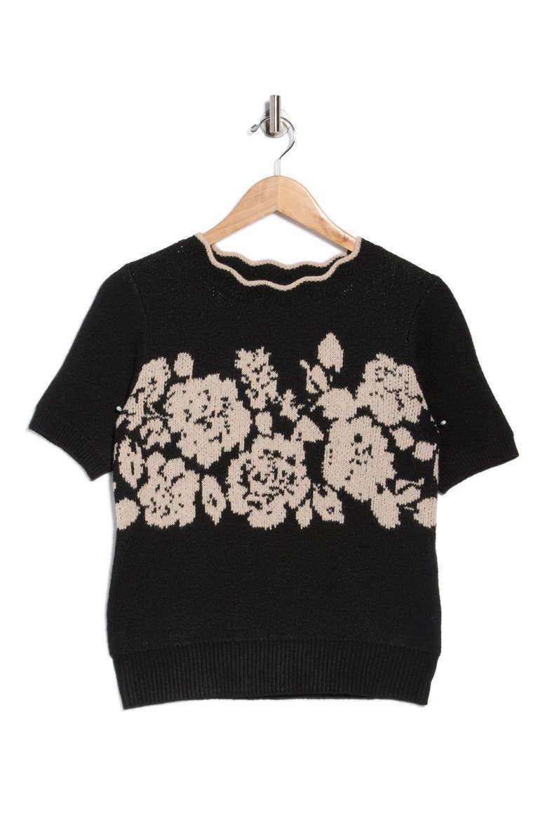 Jacquard Sweater, Alternate, color, BLACK