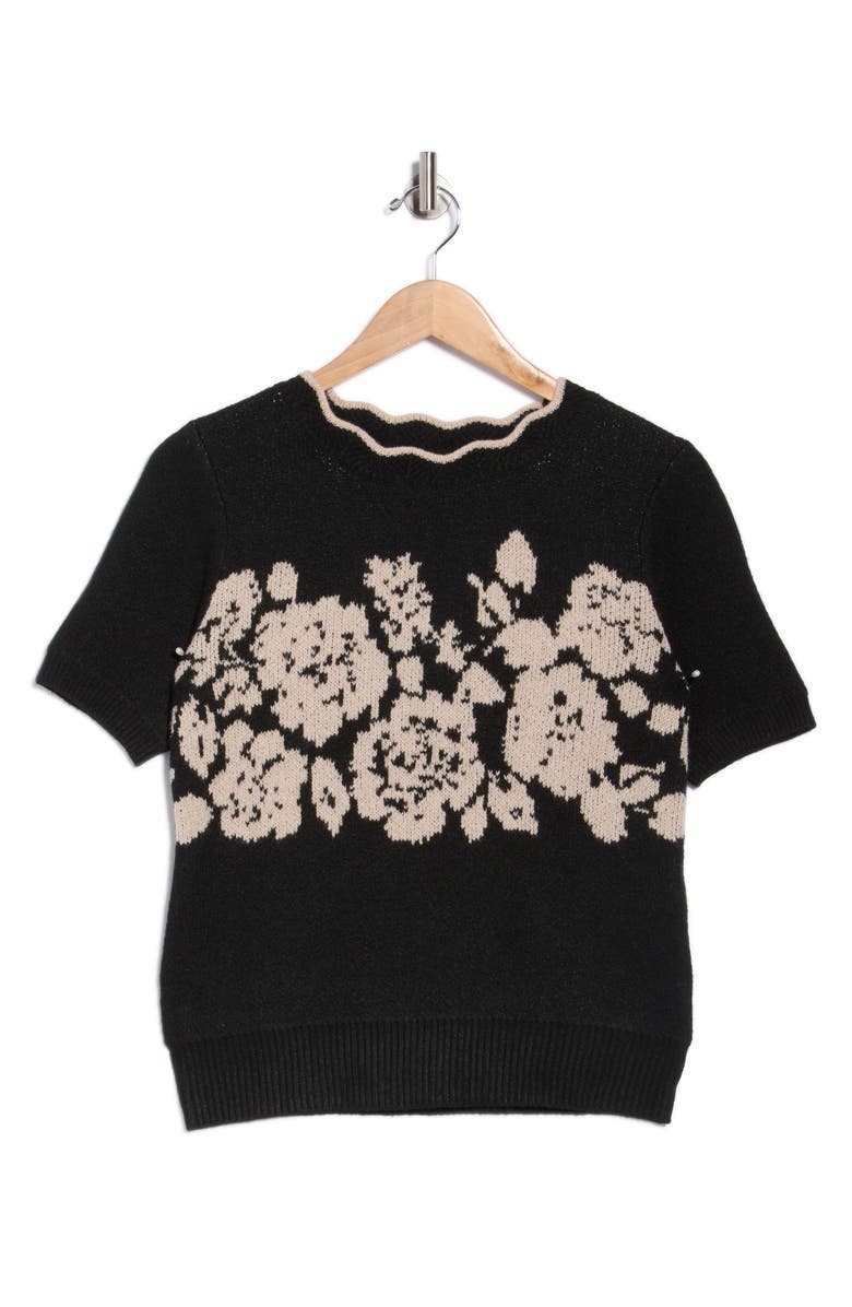DR2 by Daniel Rainn Jacquard Sweater, Alternate, color, Black