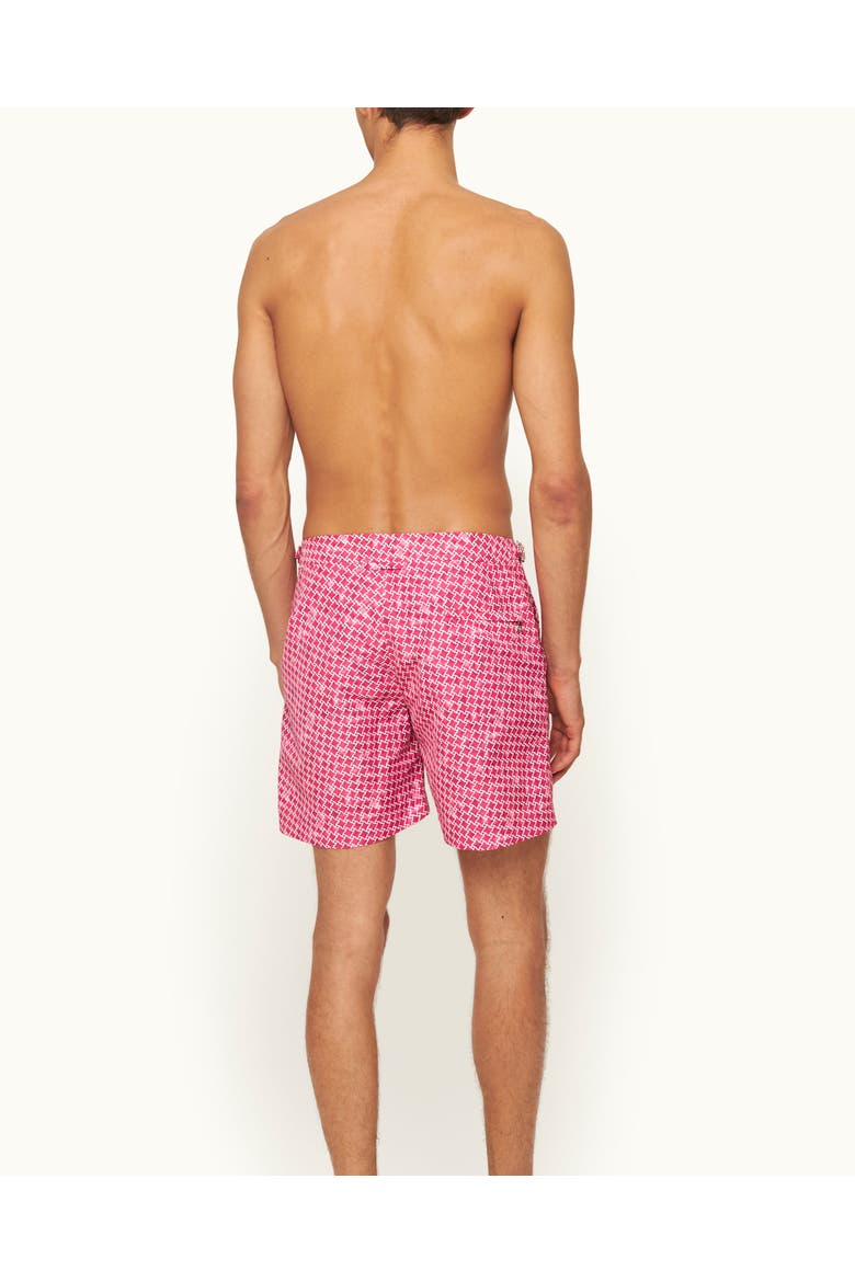 Bulldog Tailored-Fit Swim Shorts, Alternate, color, SUNSET PINK