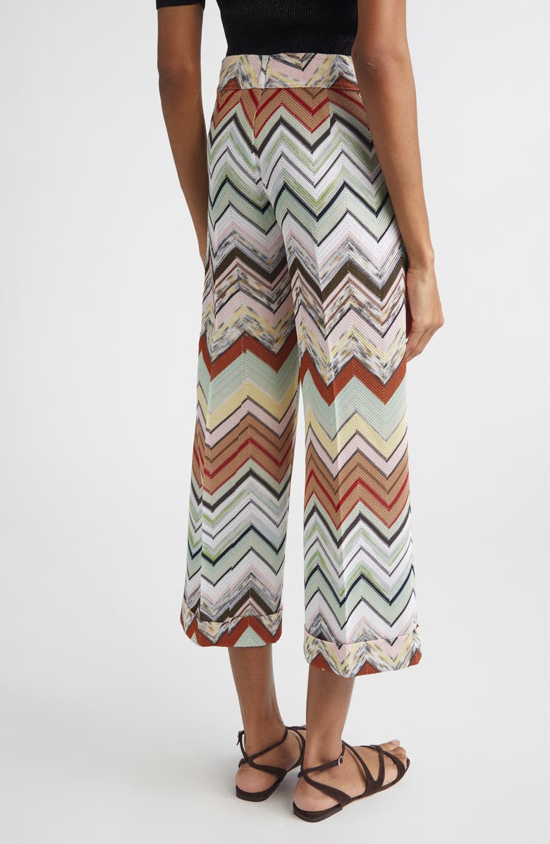 Missoni Chevron Stripe Trousers, Alternate, color, Light Blue/ Orange/ Green/ Tan