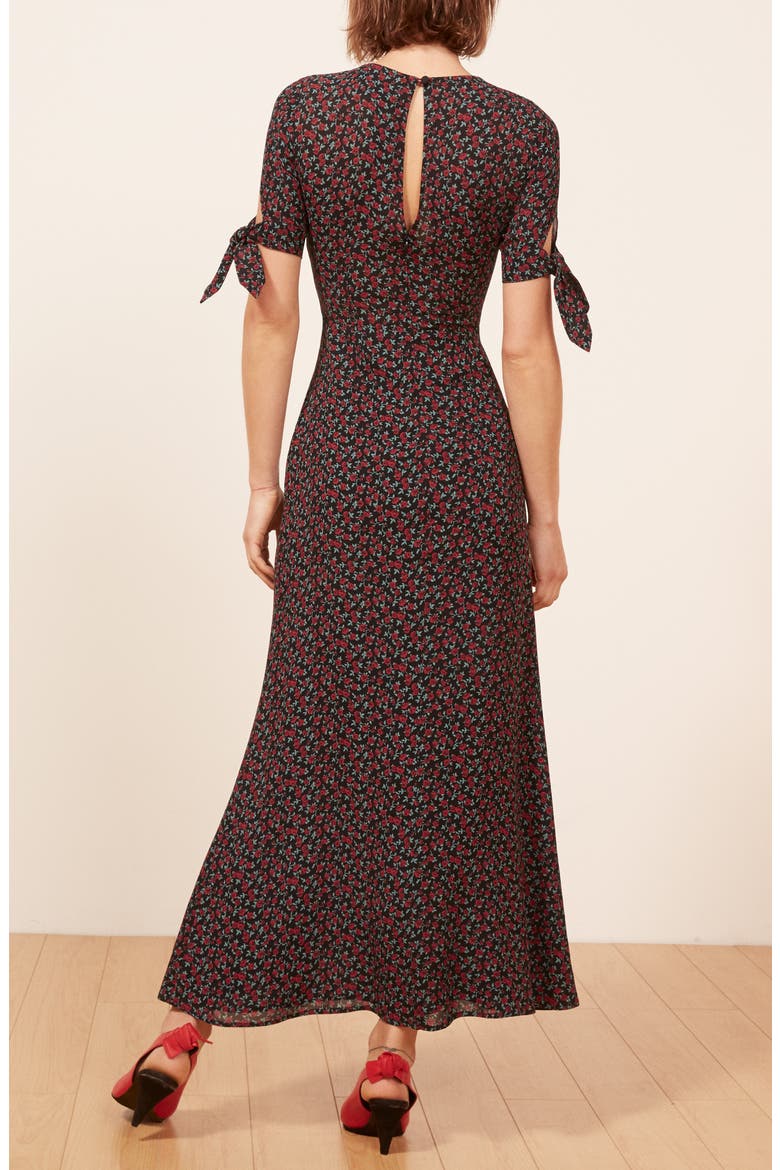 Amsterdam Tie Sleeve Body-Con Maxi Dress, Alternate, color, MABEL