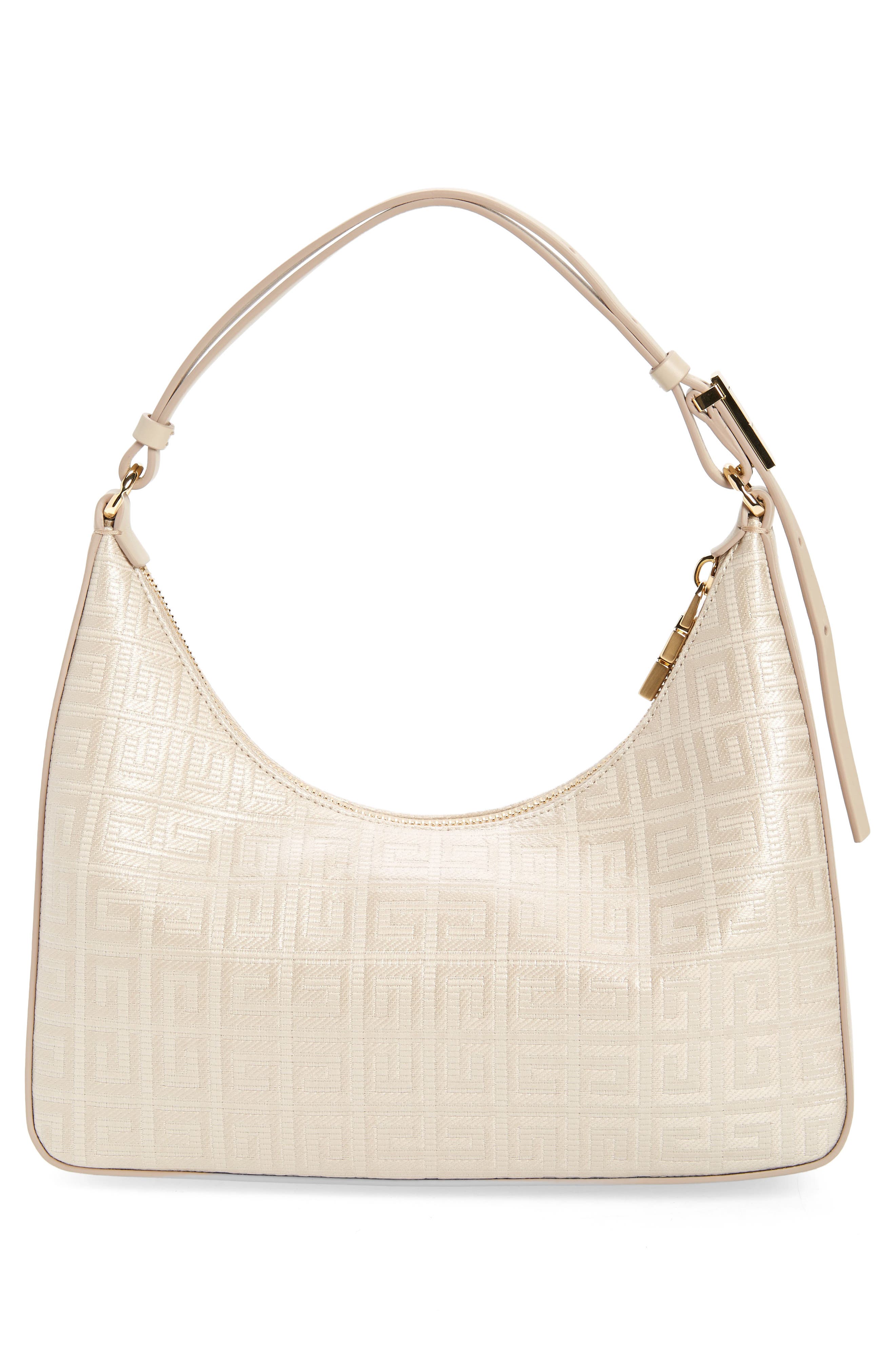 Small Moon Cut Out Logo Jacquard Hobo Bag, Alternate, color, NATURAL BEIGE