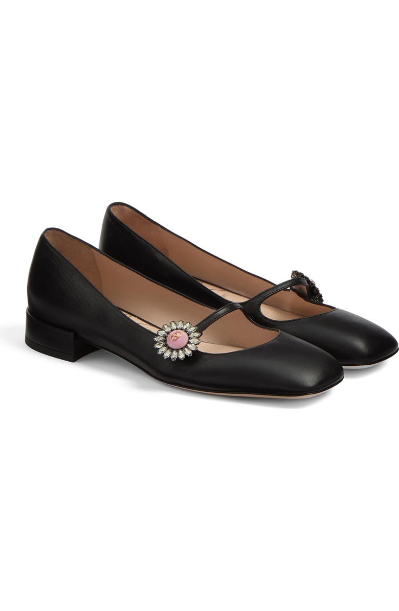 Valentino Garavani Preshoes Ballerina Pump, Main, color, 9Tj Nero/Crystal/Rosa