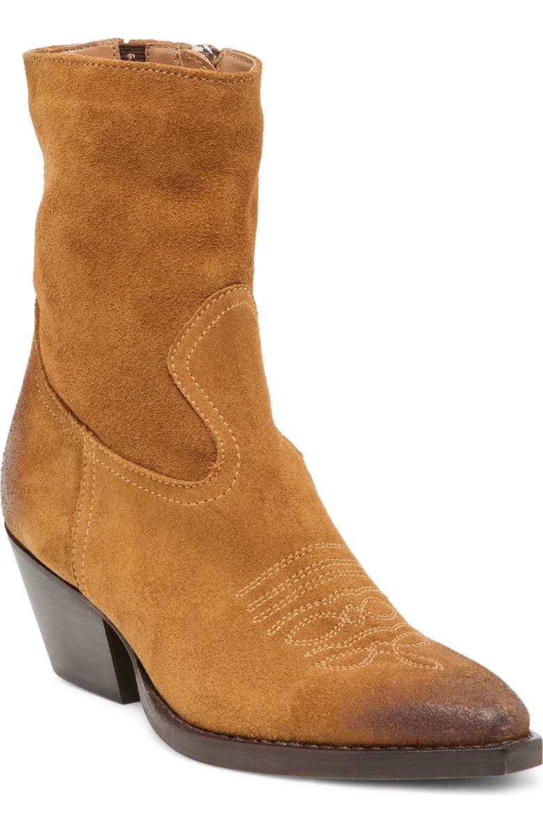Dolce Vita Klyde Western Boot, Main, color, Cognac Suede