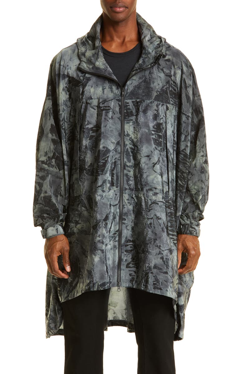 Mackintosh Mist Tie Dye Nylon Cape, Main, color, 