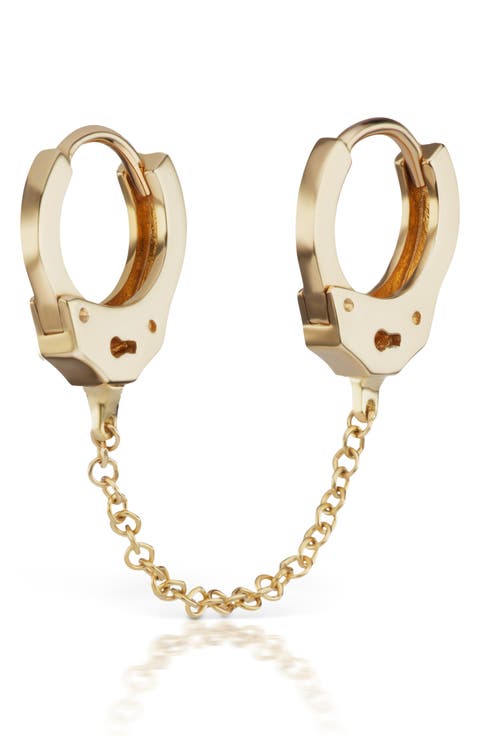 Handcuff Chain Multi Piercing Hoop Earring