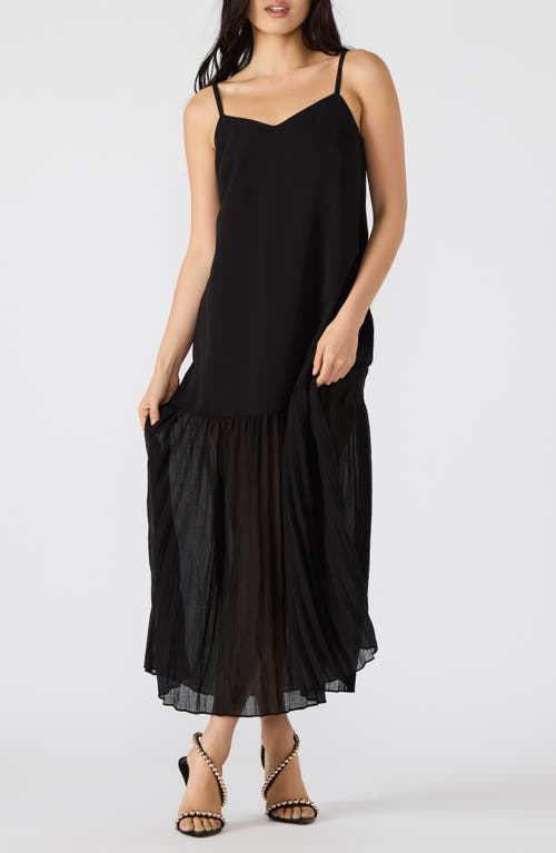 Steve Madden Ember Pleat Hem Sleeveless Maxi Dress In Black