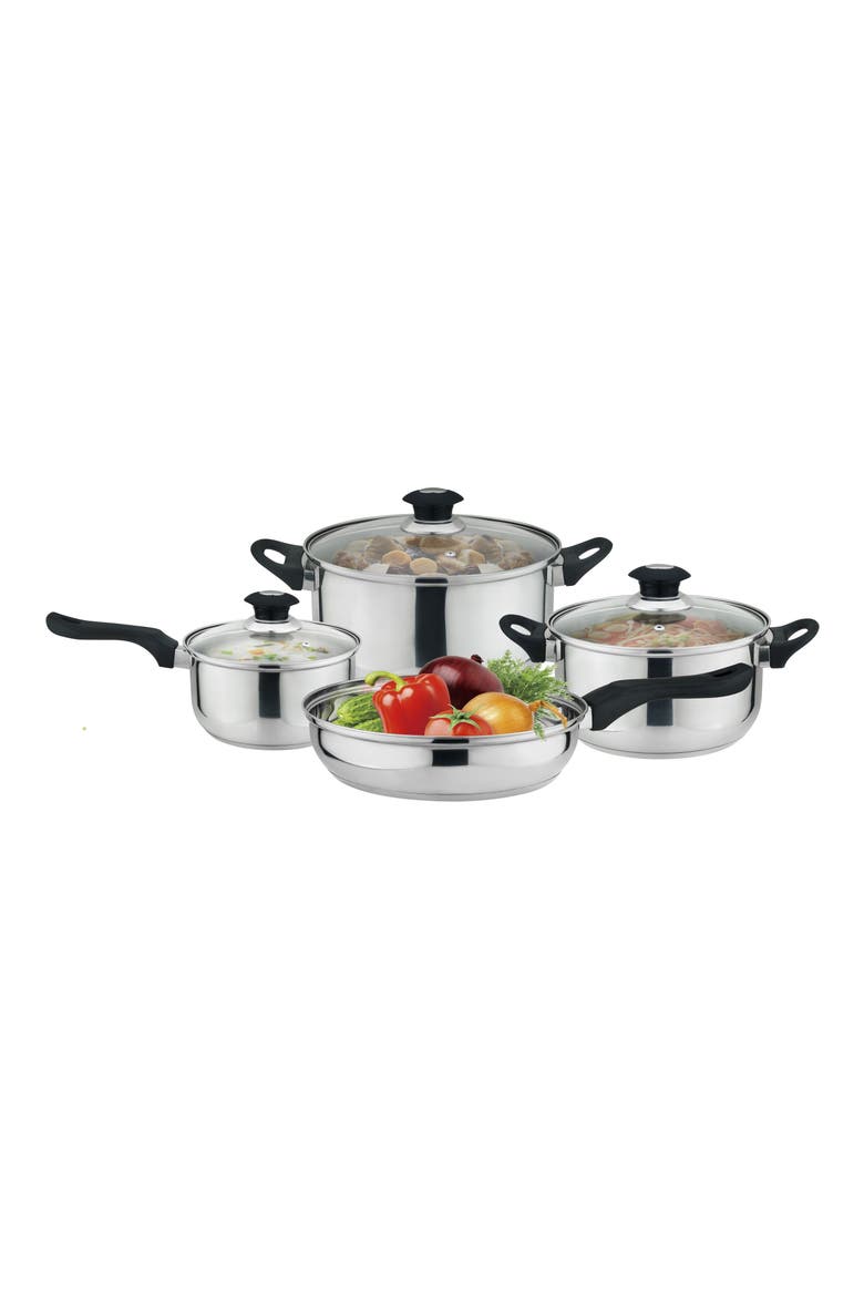 7-Piece Stainless Steel Cookware Set, Alternate, color, STAINLESS STEEL